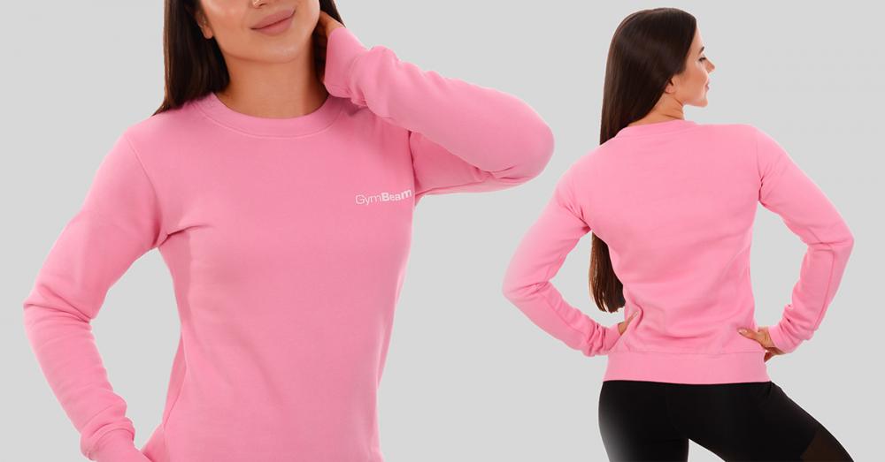 Maglione base da donna rosa baby - GymBeam