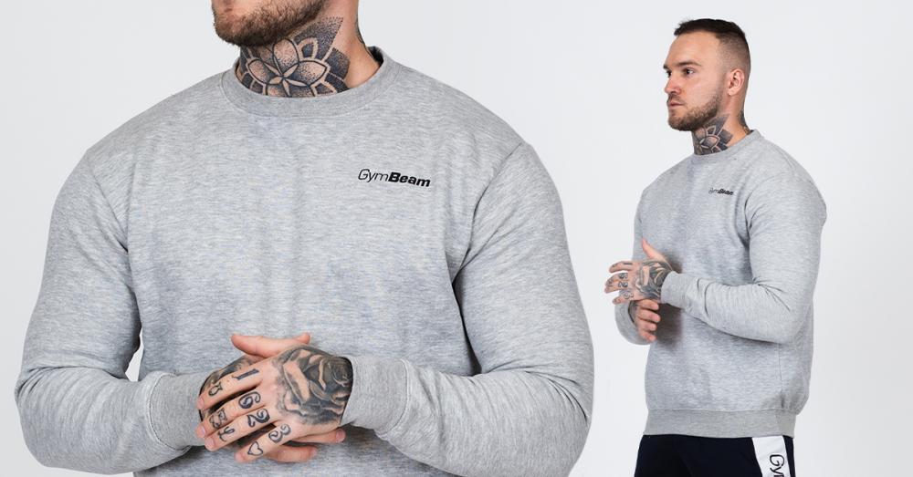 Felpa Basic Jumper Grey - GymBeam