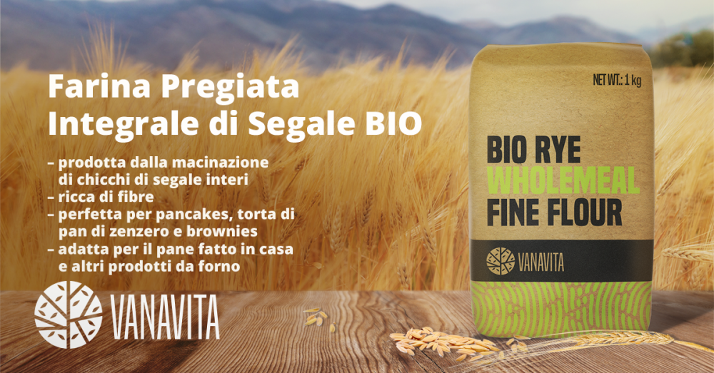 Farina di Segale Integrale Fine BIO - Vanavita