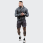 Felpa da uomo Zipper Hoodie Grey Black - GymBeam