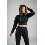 Felpa da donna Essential Cropped Black - STRIX