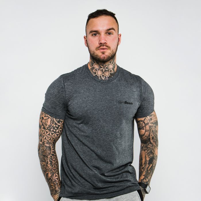 T-shirt basic da uomo Dark Grey - GymBeam