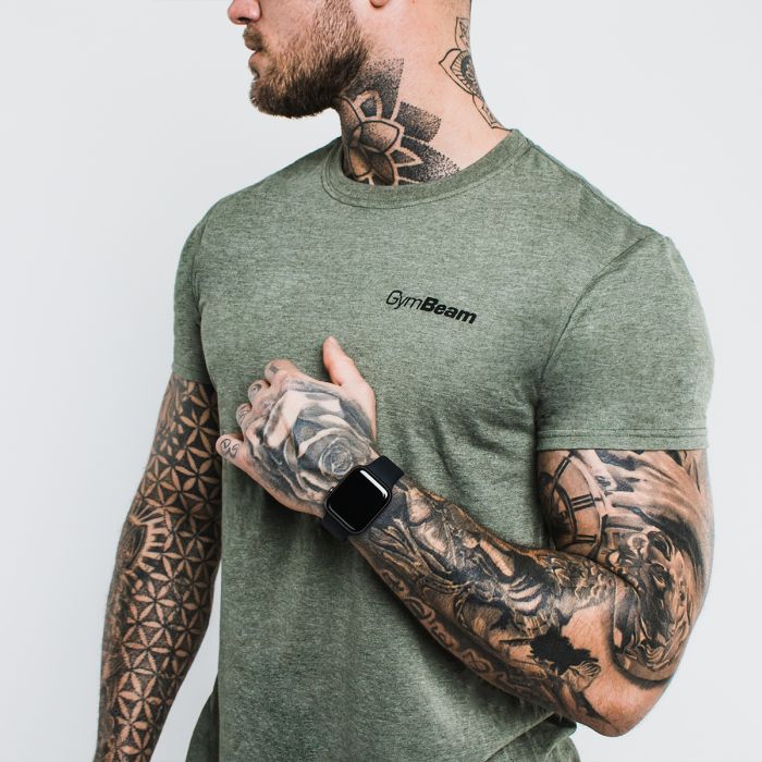 Maglietta Basic da Uomo Heather / Military - GymBeam