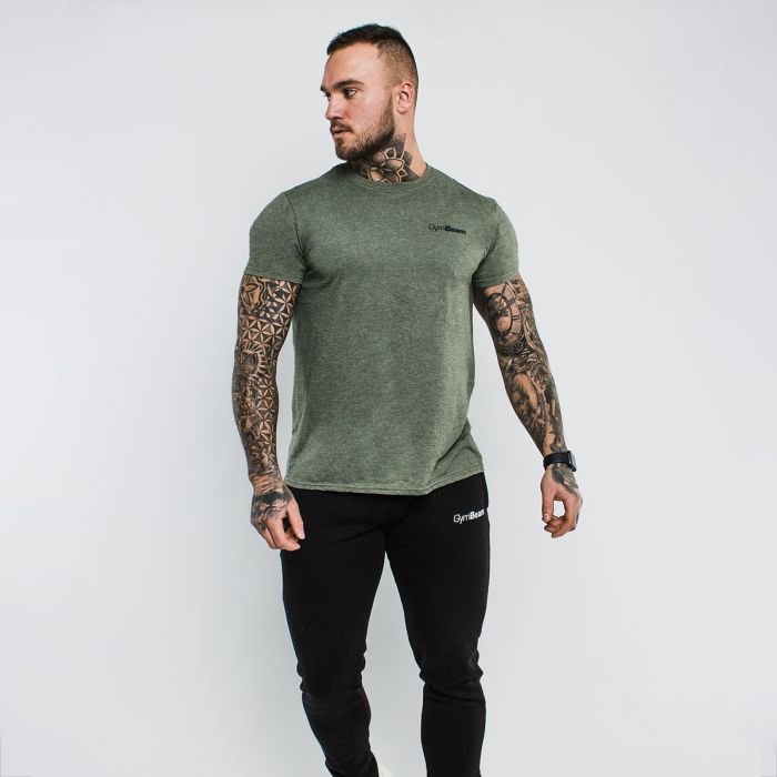 Maglietta Basic da Uomo Heather / Military - GymBeam