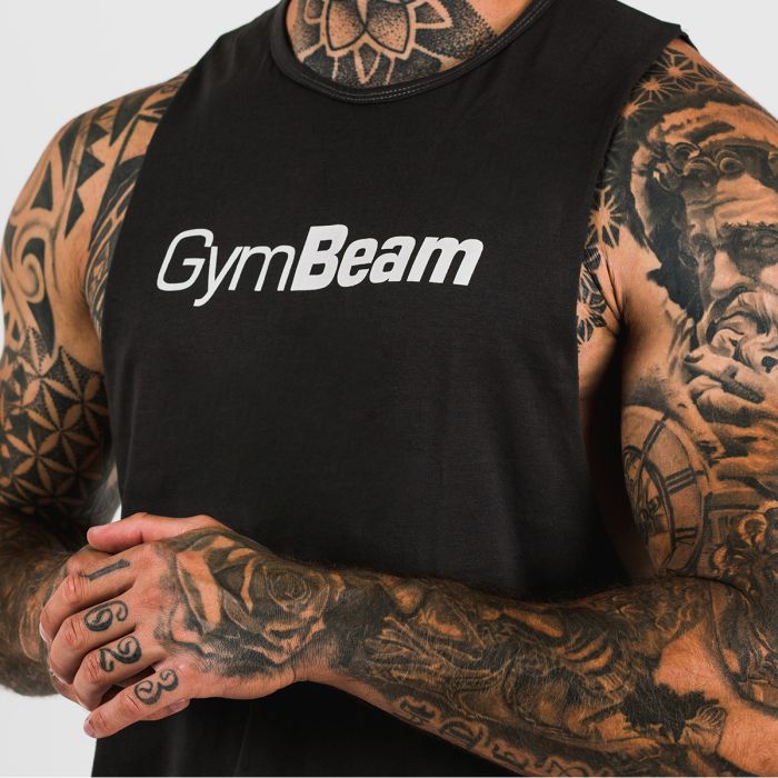 Canottiera Cut Off Black- GymBeam