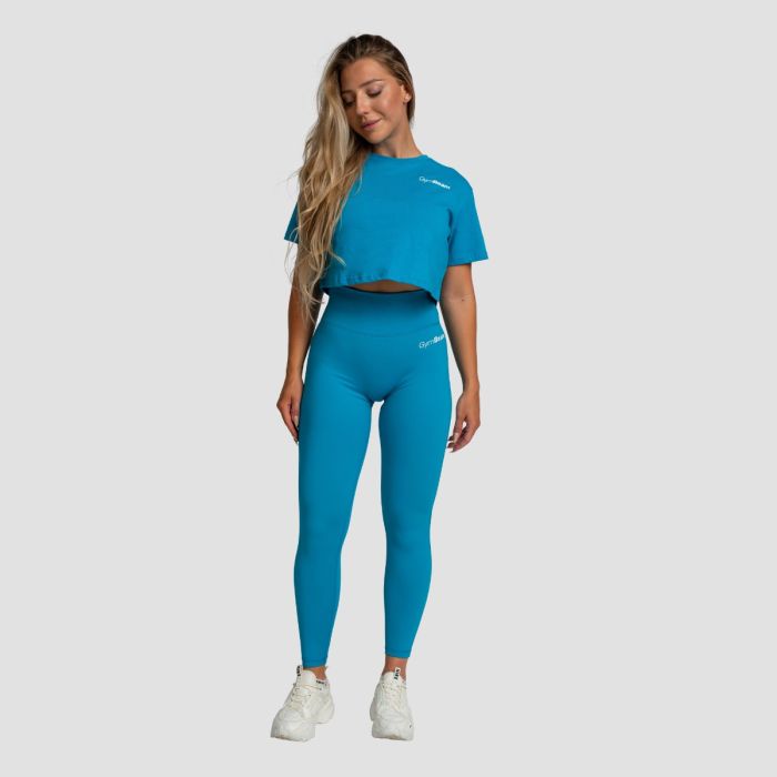 Leggings a Vita Alta da Donna Limitless Aquamarine - GymBeam