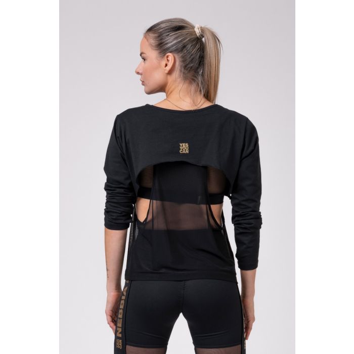 T-shirt da Donna Intense Mesh Black - NEBBIA